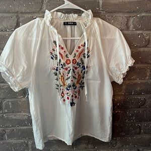 Shein Embroidery Blouse